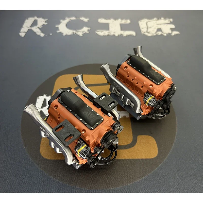 1pcs Simulation V8 Engine Model Toy for 1/10 RC Crawler Car Traxxas TRX4 Defender RC4WD D90 Diy Parts