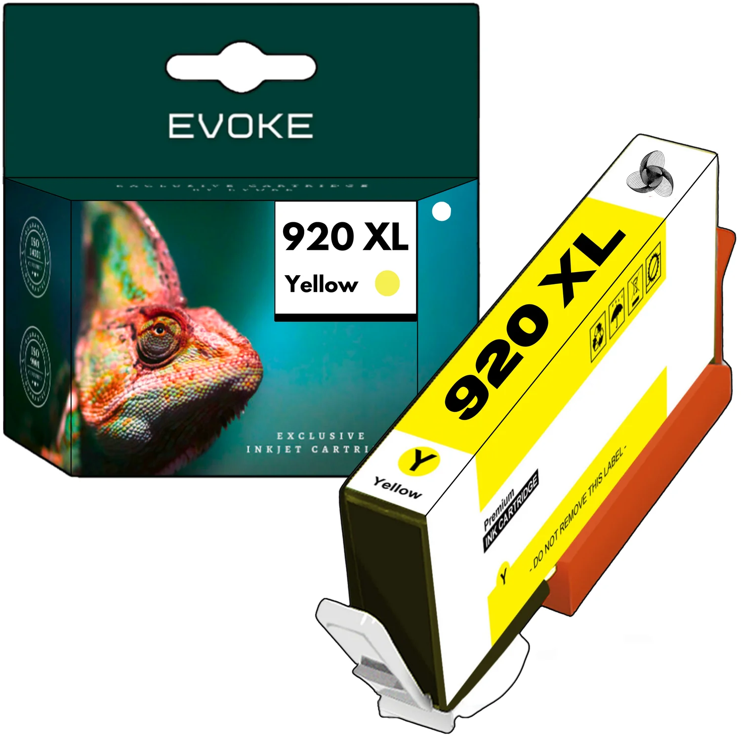 Evoke Compatibele Inkt voor Hp 920Xy 920 Cd974Ae Geel 15 ml 1750 Pagina's Officejet 6000/6500/6500A/7000/7500/7500A