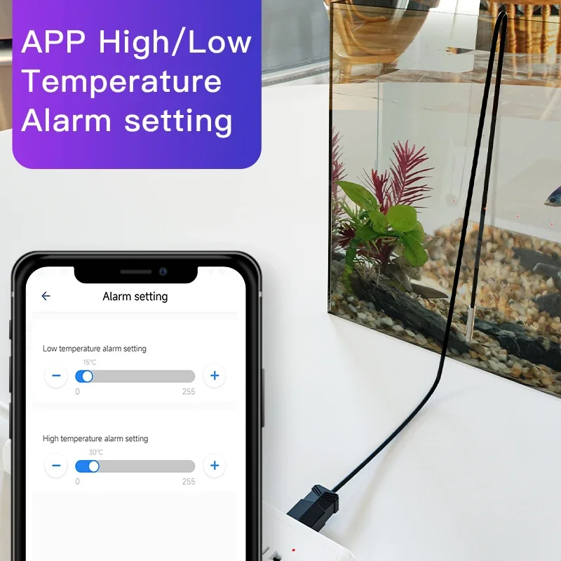 Intelligent fish tank WIFI high-precision fish tank thermometer aquarium tube water temperature meter