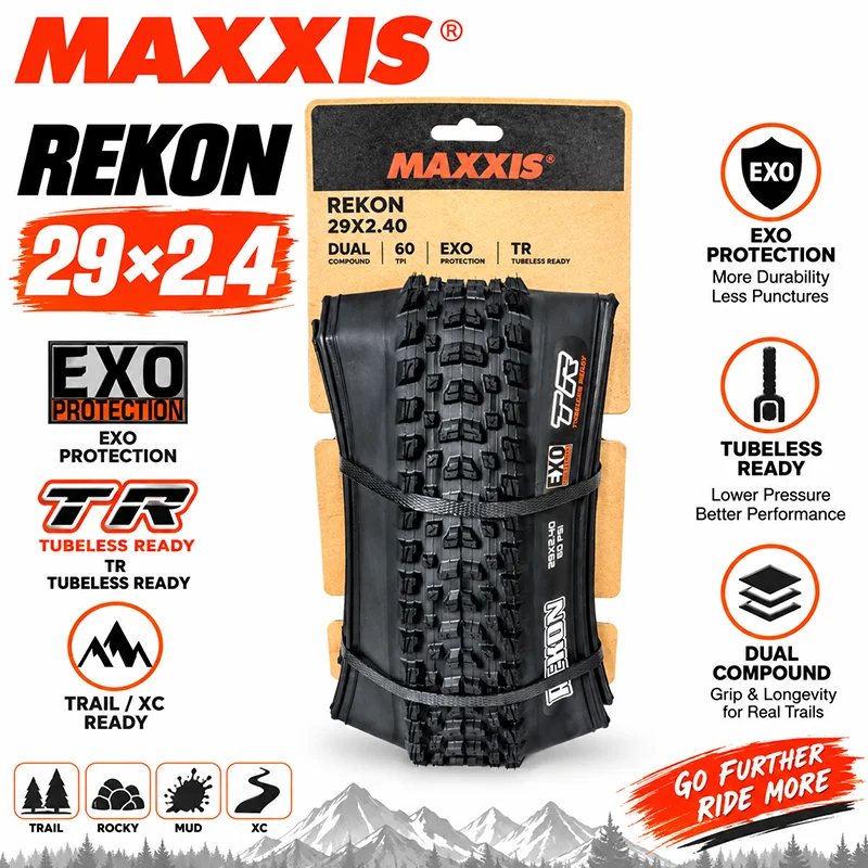 Maxxis Tubeless Rekon Race Exo Tr (m355ru) faltbarer Reifen von Fahrrad MTB Mountainbikes 29x2,35/Tubeless Reifen 29 Fahrrad reifen – Detail 25