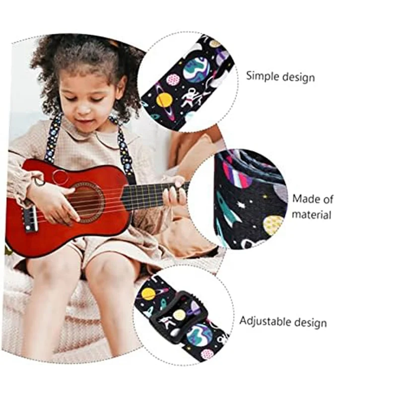 Accesorios para instrumentos musicales de deportes de compras, correa ajustable para ukelele y guitarras para niños