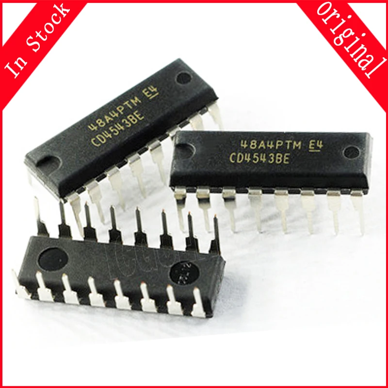 10PCS/lot CD4543BE DIP16 CD4543 4543BE DIP-16 and original IC In Stock