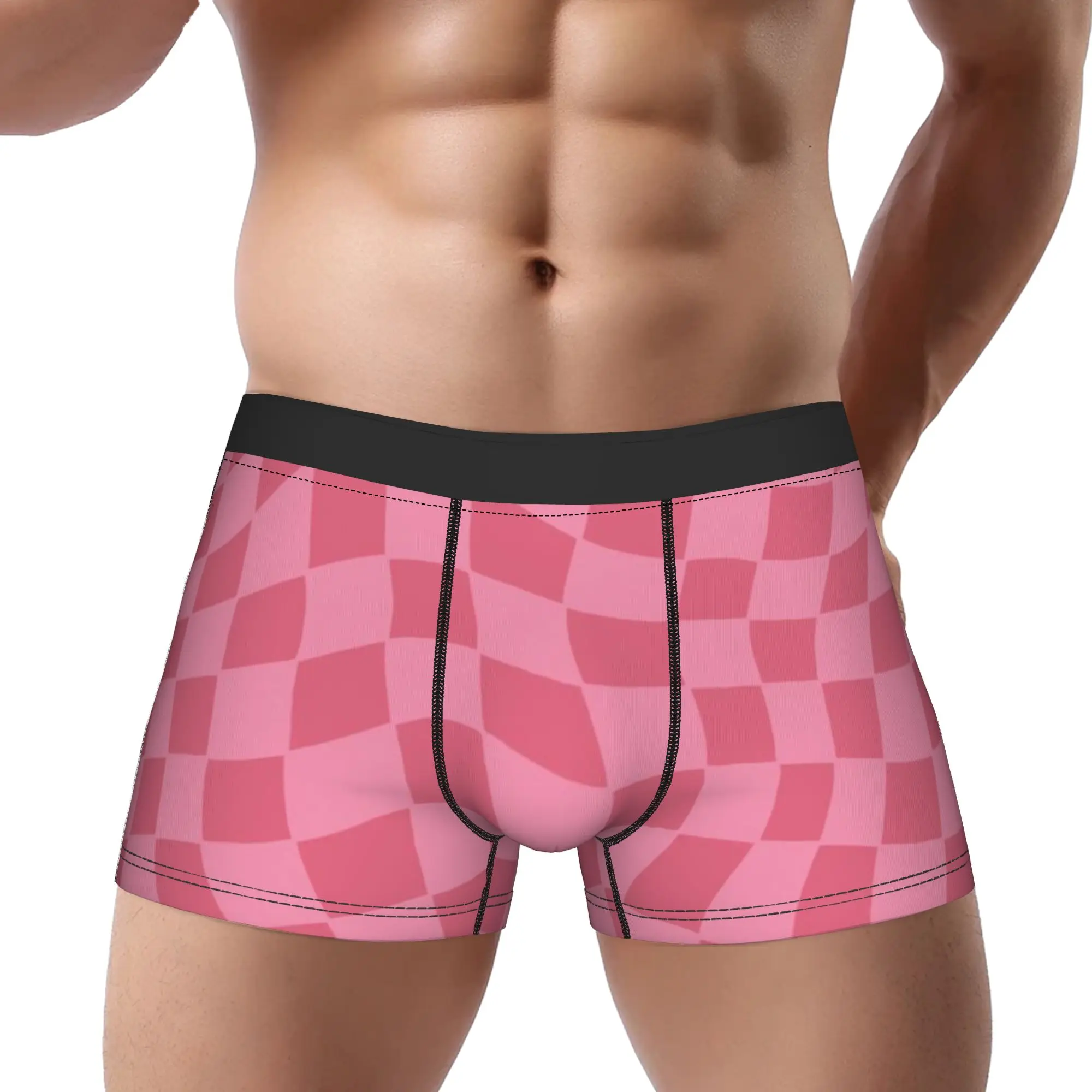 Check Pattern (16) Checkerboard Underpants Breathbale Panties Male Underwear Comfortable Shorts Boxer Briefs
