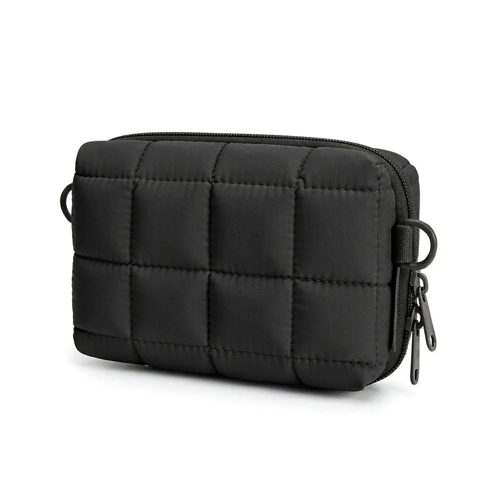 Quilted Camera Insert Bag Waterproof Padded Pouch Case Organizer for DSLR Mirrorless Camera Lens Photography Travel