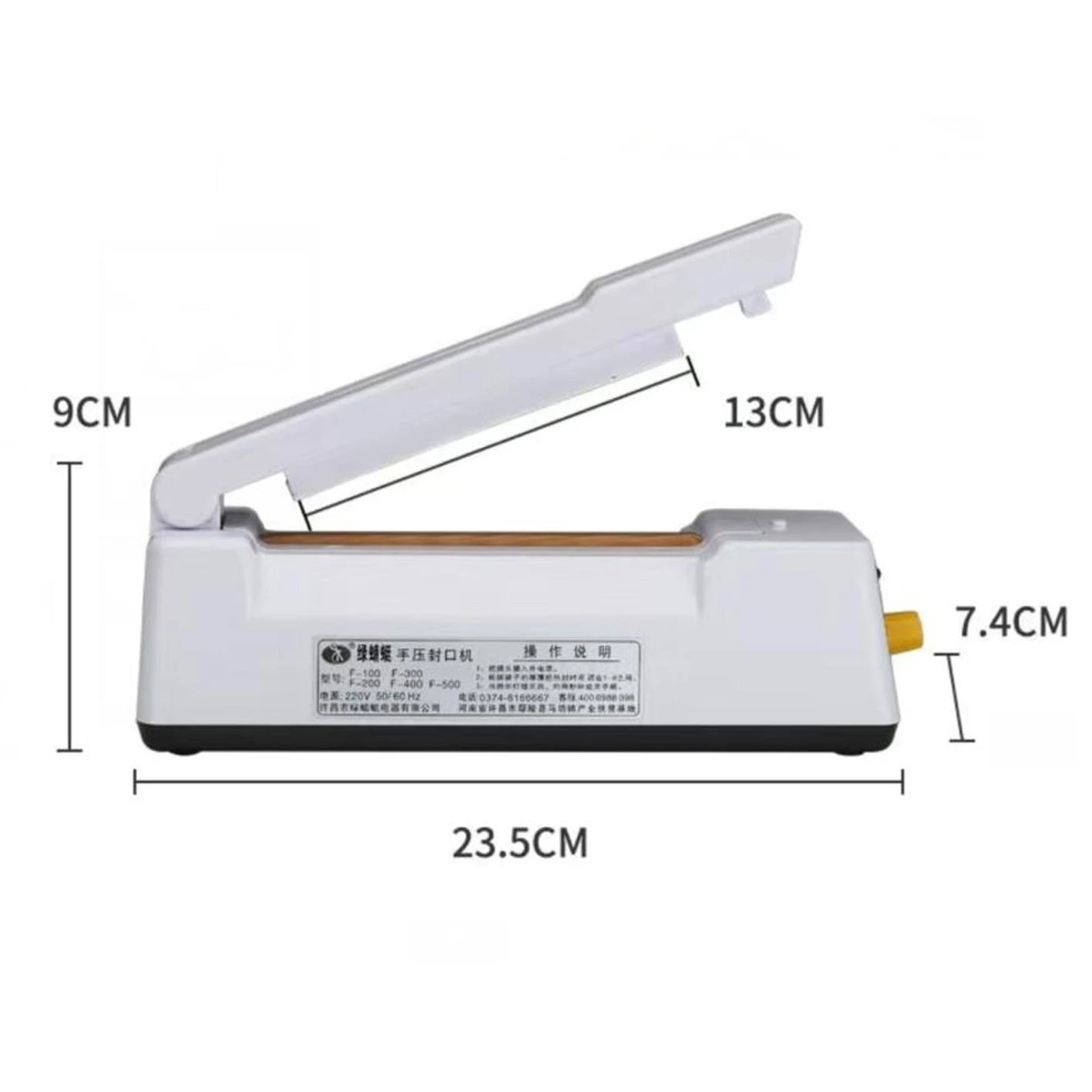 Импульсная машина для запечатывания пакетов 10 см, ручной нагрев для 100 мм, 4-дюймовый пластиковый алюминиевый пластиковый пакет, упаковочное устройство