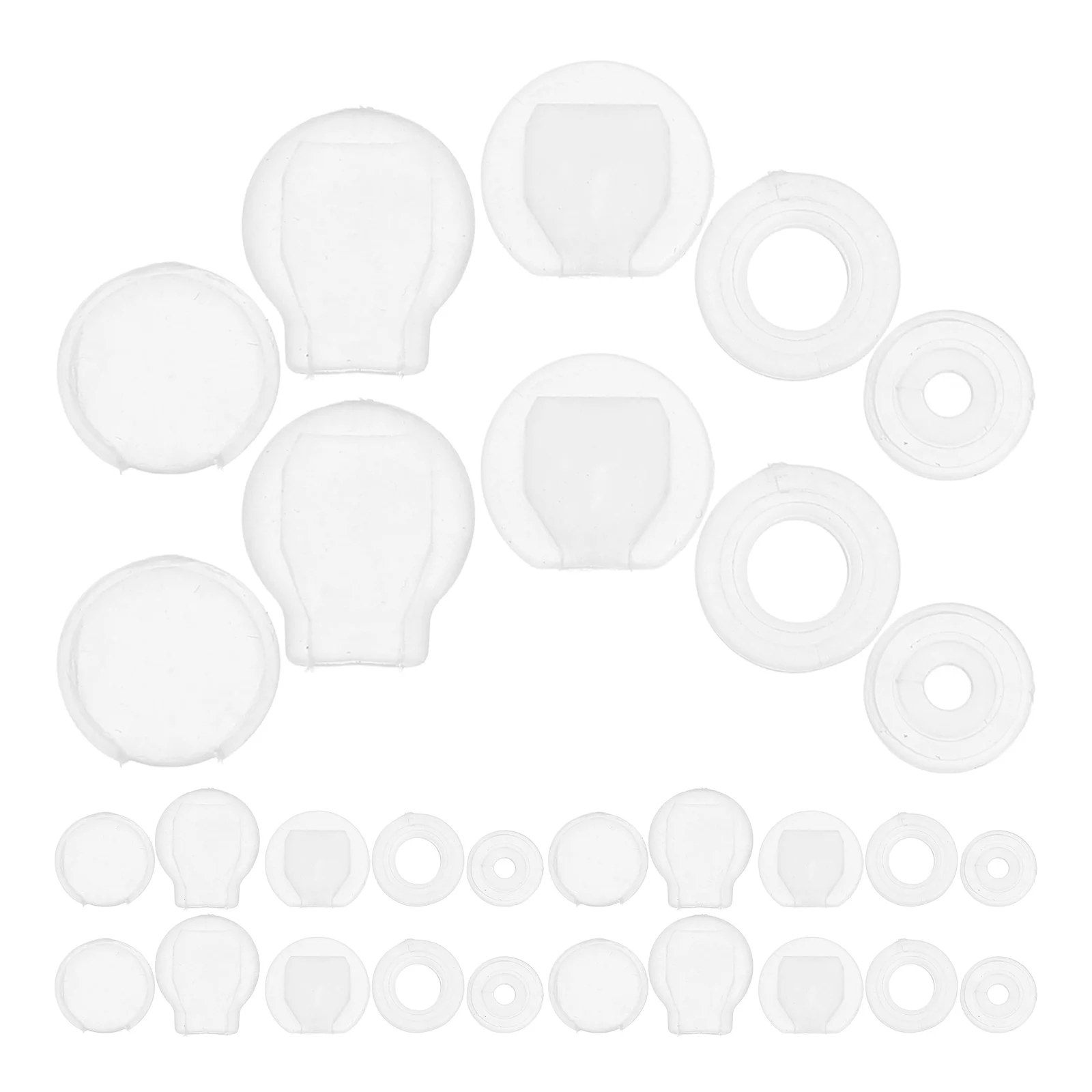 

50Pcs Silicone Ear Clip Cushions Non-Skid Soft Comfortable Clear Earring Pads Invisible Clip on Earring Backs Safety Replacement