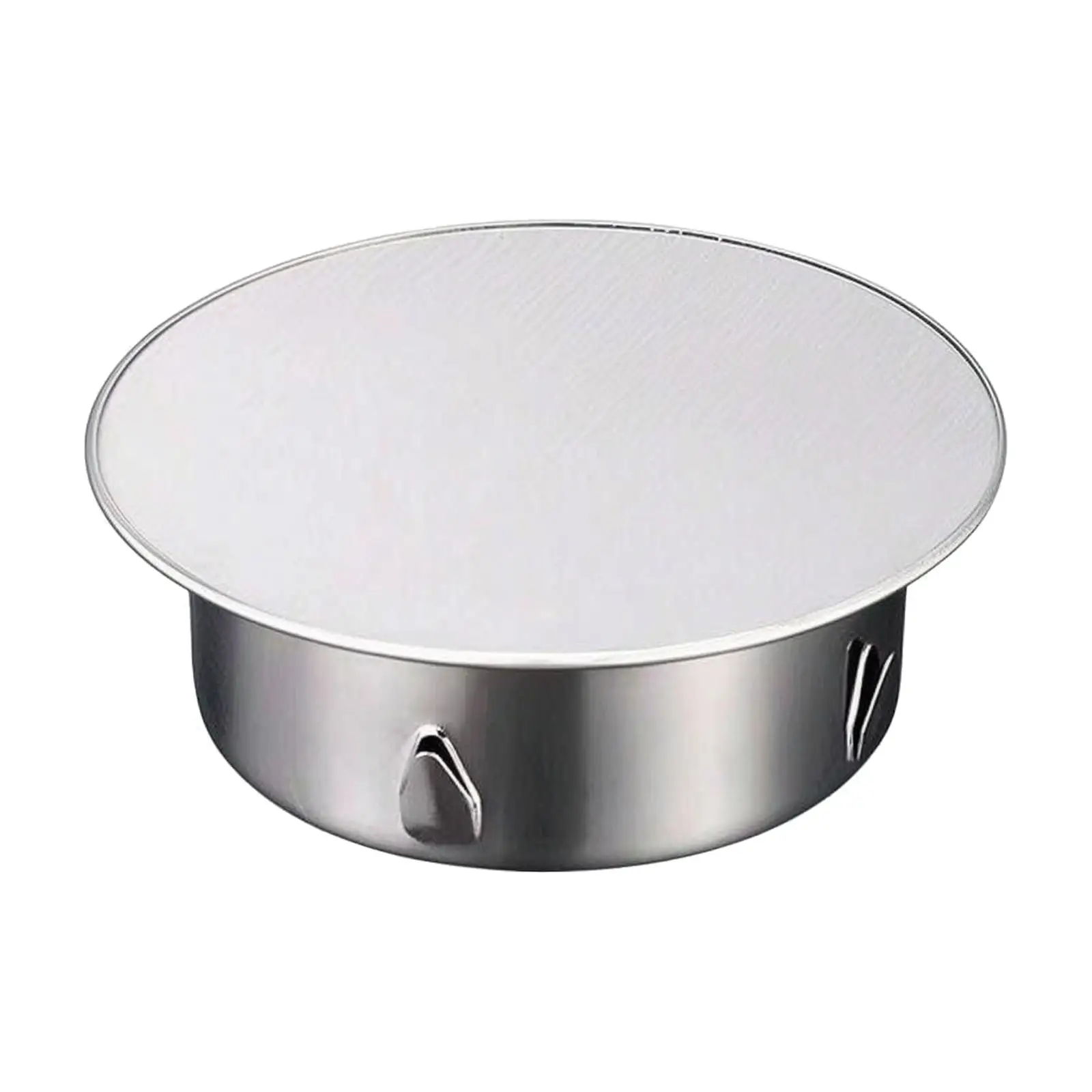 Durable Stainless Steel Drain Seal Cover Flat Top Sink Stopper with Fastening Tabs for Unused Washroom Drain Pipe