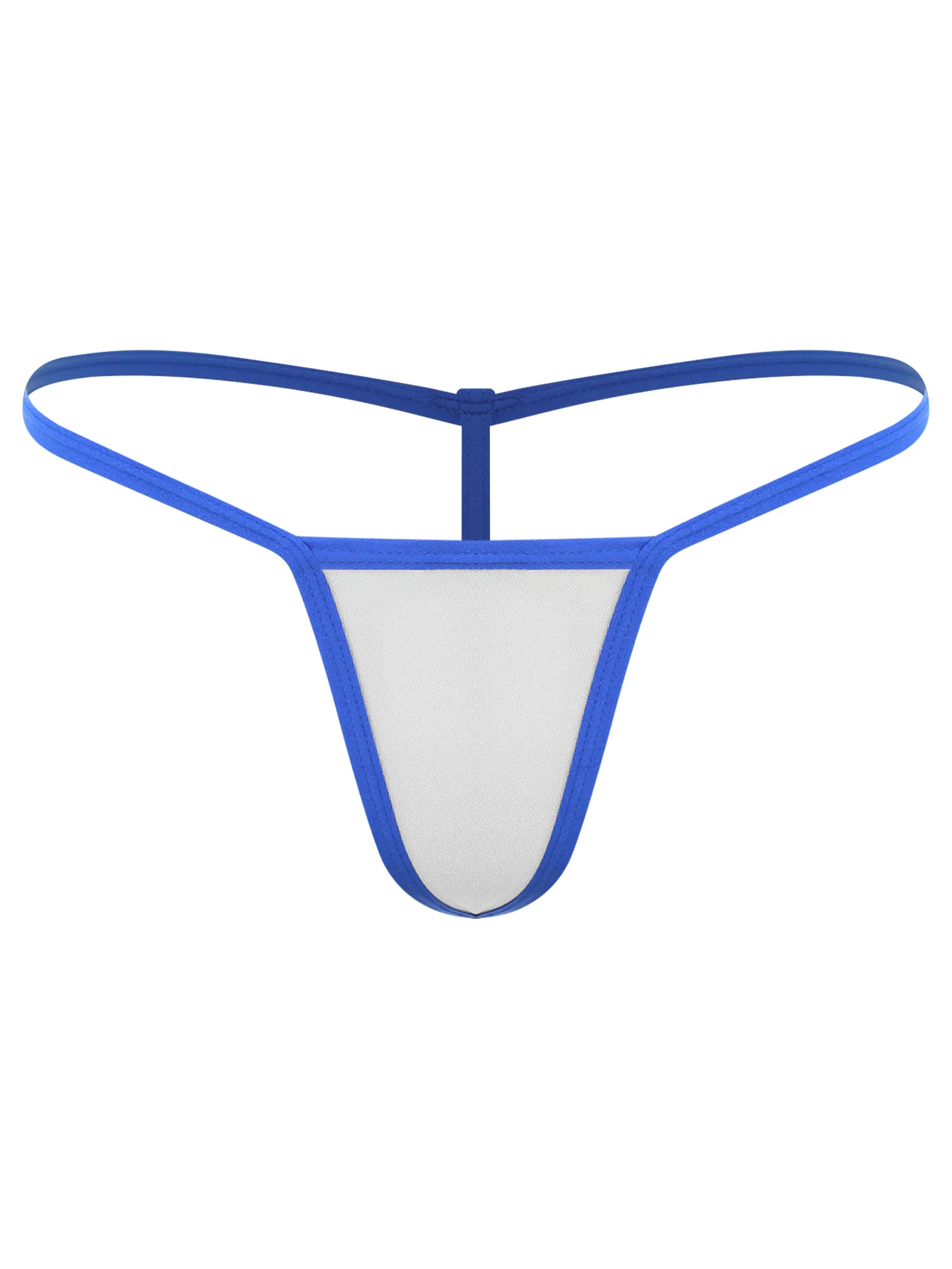 Women's Sexy Micro T-Back Thong Sheer Mesh Low Waist G-string Panties Mini Bikini Thong Briefs for Private Pool Parties Briefs