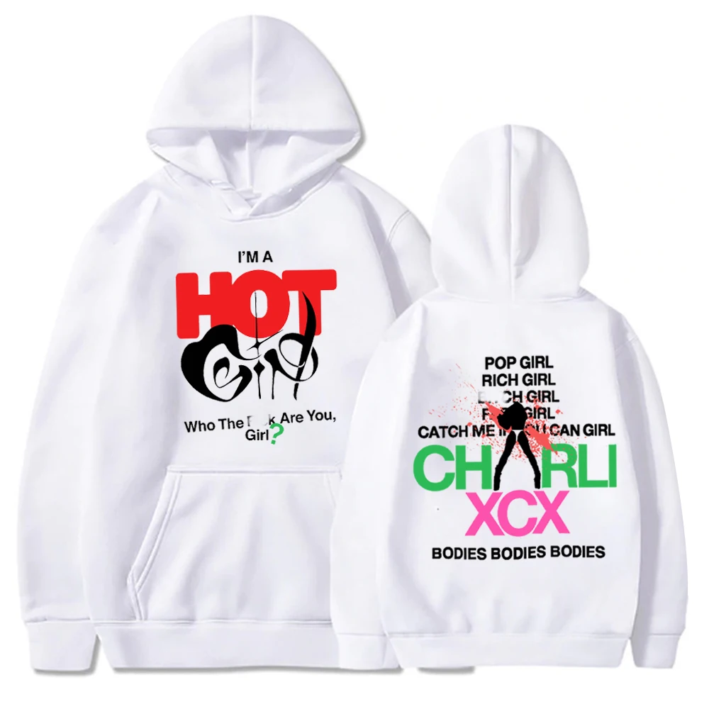 Charli XCX Hoodie Hot Girl Music Merch Charli XCX Fan Gift Unisex Harajuku Long Sleeve Sweatshirts