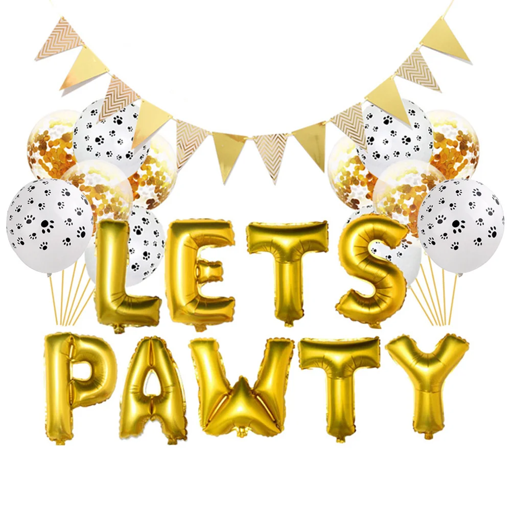 

1Pcs Pet Balloon Set Sequins Claw Printed Balloons Perfect Birthday Party Decoration Festival Shower Outer Space Theme