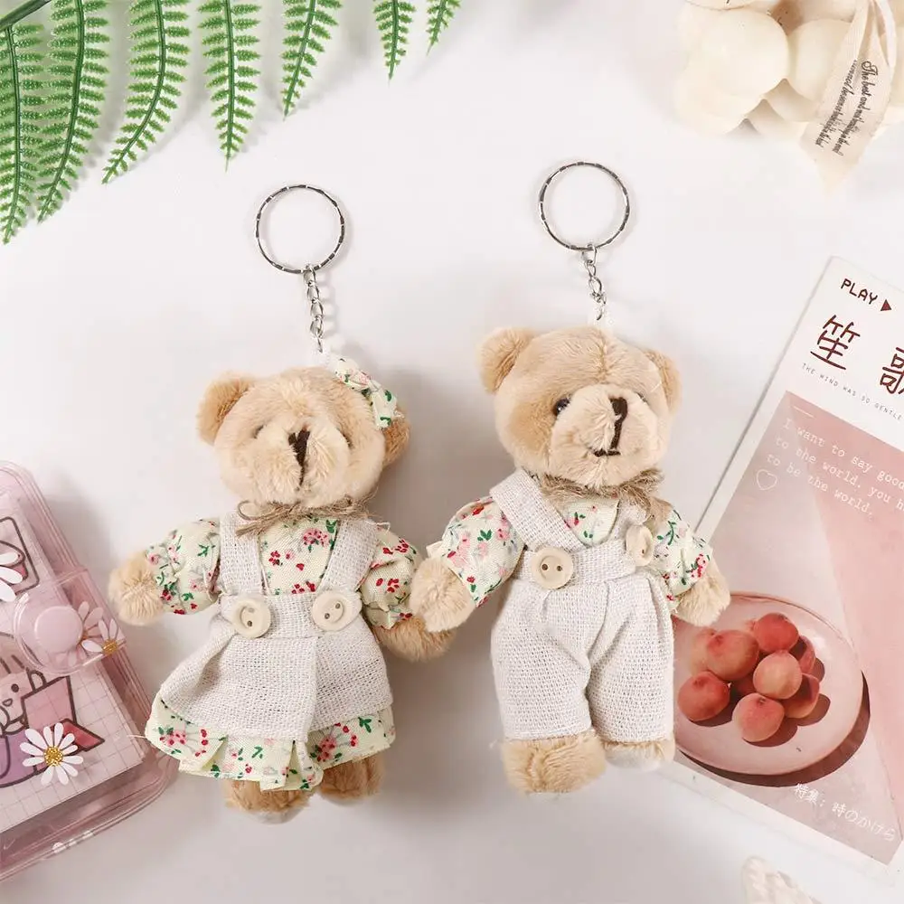 Ring Ornaments Stuffed Toy Pendant Korean Style Key Buckle Bear Pendant Rabbit Pendant Plush Doll Key Chain Women Key Holder