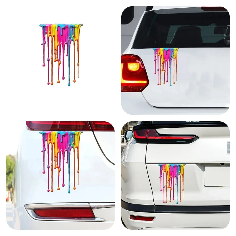 

Car Stickers Fluid Rainbow for Body Bumper Self-adhesive Vinyl Decals Auto Accessories Scratch Covering Decoration