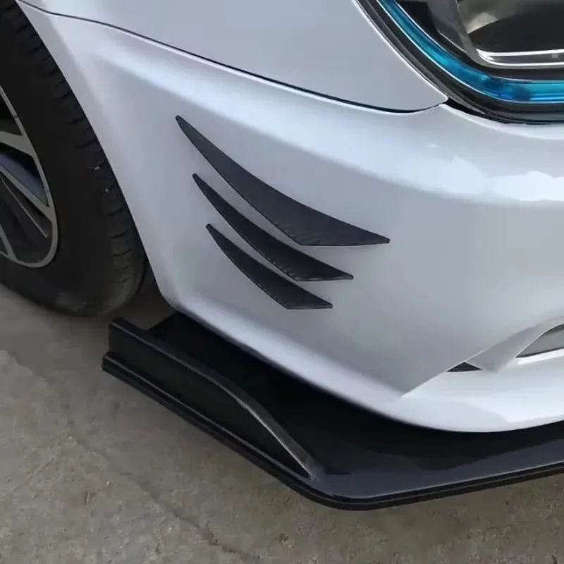 Universeller Frontstoßstangen-Diffusor Splitter-Finnen Karosserie 6-teiliges Set Spoiler Auto-Tuning Canards Valence Auto-Dekoration