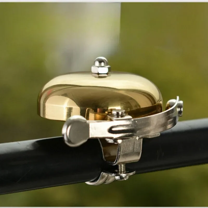 Dzwon Retro rower rower górski ze stopu aluminium dzwon akcesoria rowerowe złoty srebrny kolor klakson rowerowy bardzo głośno