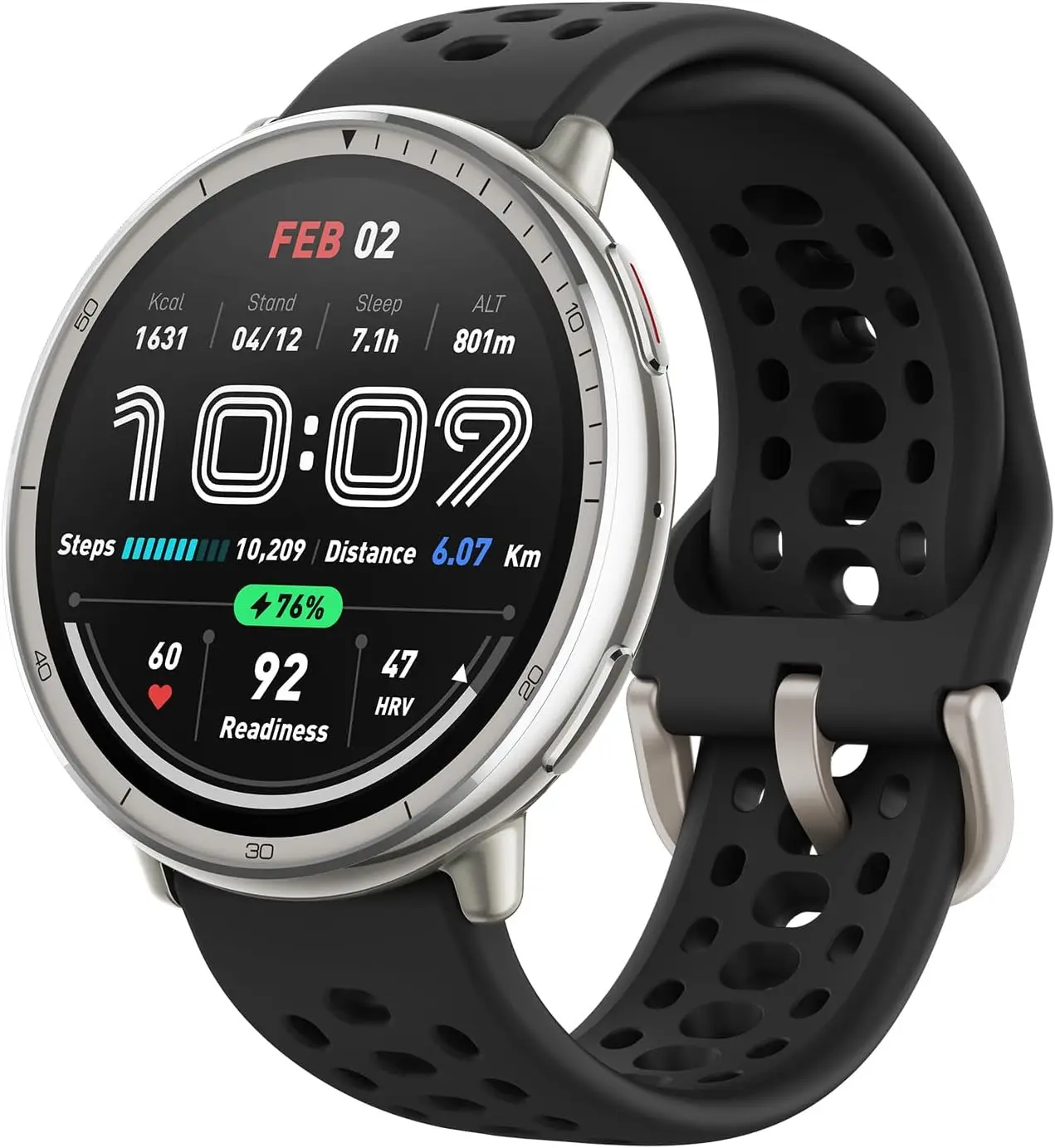 Relógio inteligente Amazfit Active 2 44 mm, mapas GPS com direção, rastreador de fitness, bateria de 10 dias, monitor de sono, resistente à água