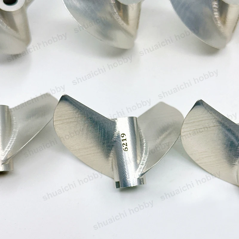1PCS Innenloch 6,35mm 2-Blatt Propeller für 1-2 meter RC Boot Durchmesser 60mm/62mm/64mm/66mm Aluminium Legierung Positive/Negative Paddel