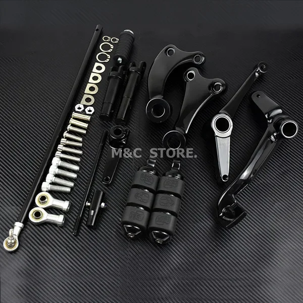 Motorfiets Zwart Forward Controls Complete Kit Pinnen Hevels Koppelingen Voor Harley Sportster XL883 XL1200 2004-2013 2014-2022