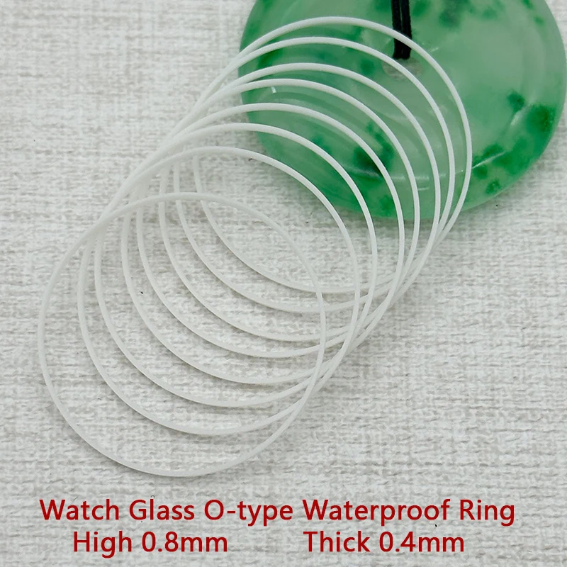 2-10PCS A Lot White Gasket for Crystal Glass Internal Diameter 18-40mm Thick 0.4mm High 0.8mm O Ring Watch Gasket Watch Parts