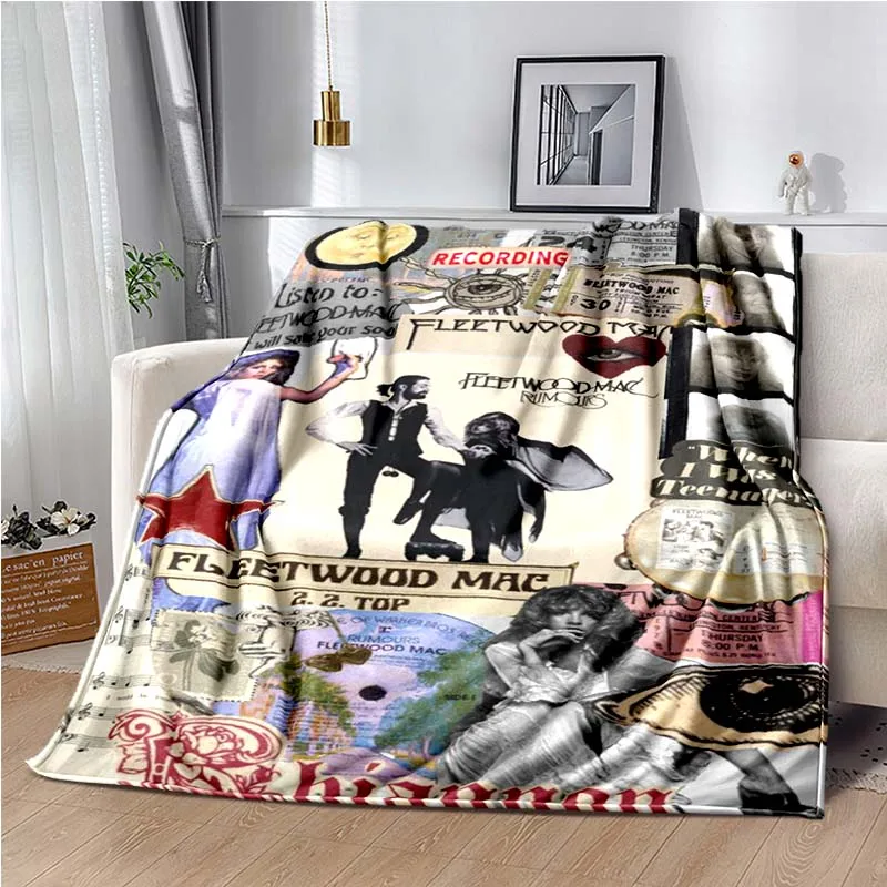 

Fashion Felltwood Mac Band Blankets,Throw Blanket,Sofa Bed Car Living Room Bedroom Decke,frazad,Gift,rock and Roll Music