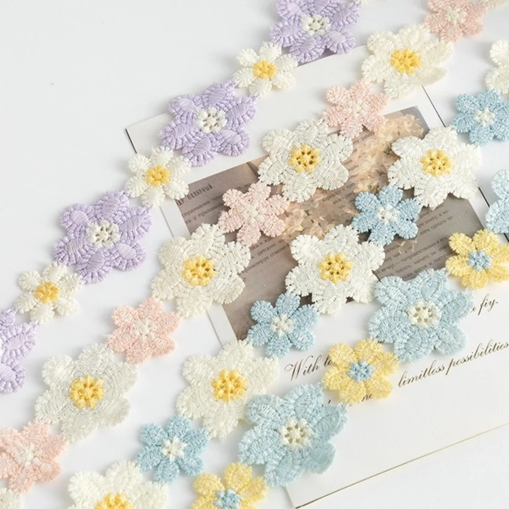 Moda 300 cm 3 cm Fiore Trim Nastro Dopamina Floreale Rosa Bordo in pizzo Trim Decorazione Fiocco fai da te Ricamo in pizzo per abiti da sposa