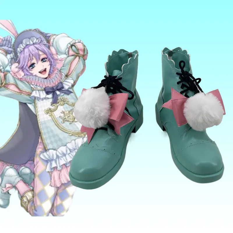 

Queendom of Roses' White Rabbit Festival Shoes Twisted Wonderland Cosplay Shoes Game Carnival Party Halloween Chritmas Boots