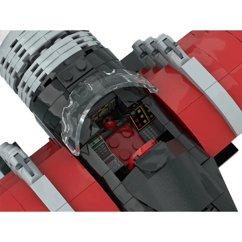 MOC-227910 漫画ノスタルジアクラシック電話救助飛行機ビルディングブロックモデルレンガセットクリエイティブギフト粒子 329 個