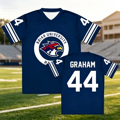 Off Campus Briar University Jersey Graham 44 22 DI LAURENTIS 66 Tucker46  T-shirt V-neck Short Sleeve Men Women Tees 3D Print