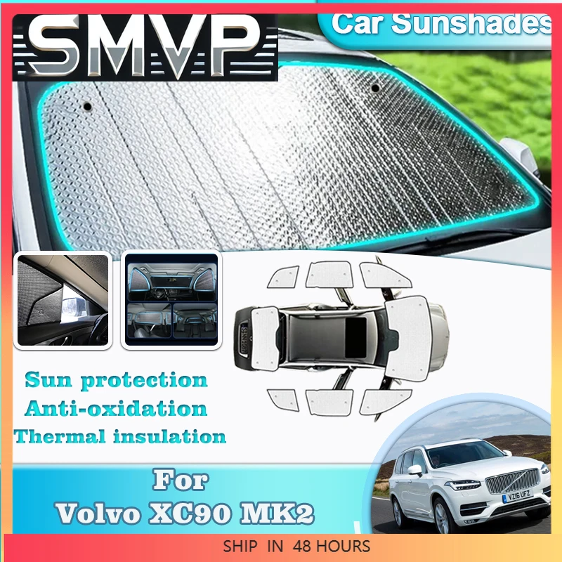 

New Auto Sunshades Coverage For Volvo XC90 Accessories MK2 2016 2017 2018 2019-2023 Car Sun Visor Sunshade Windows Covers Cars T