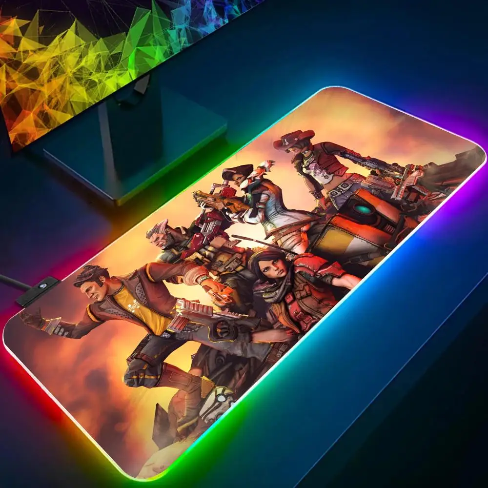 Game About W-warhammers 40k-ES Mouse Pad RGB Glow Personality Picture Custom PC Table Mat Carpet Mat Game Player Dedicated LED