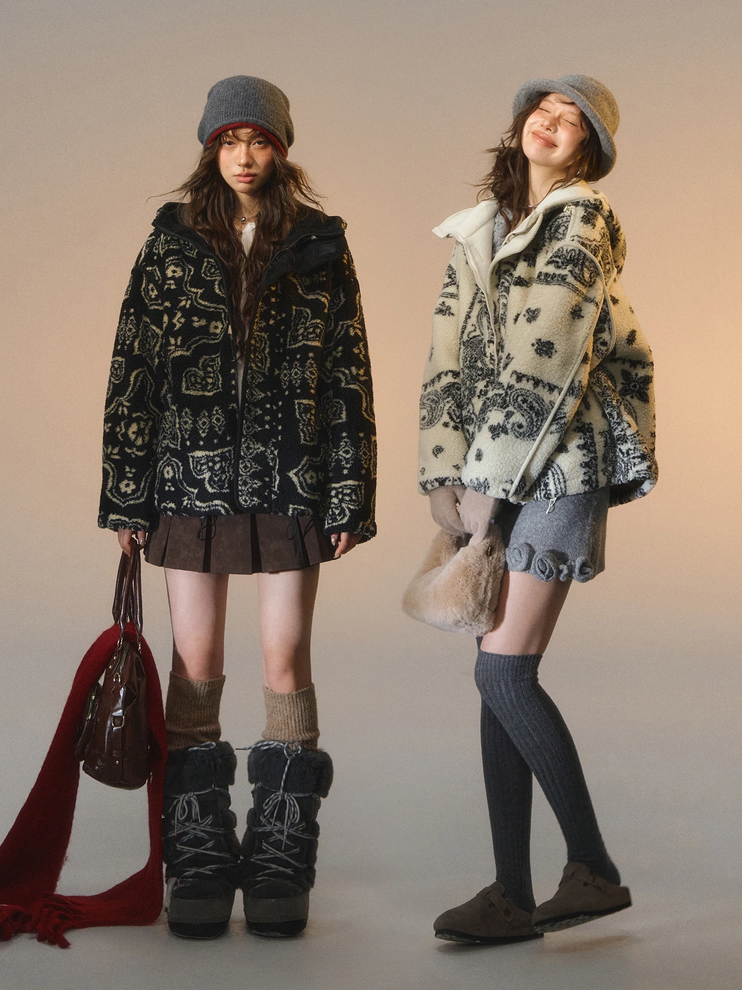 

SOMESOWE Casual Hooded Fce Jaet Embroidered aggy Women's ort Outerwear Polyester Fiber Long Sve Zipper Closure