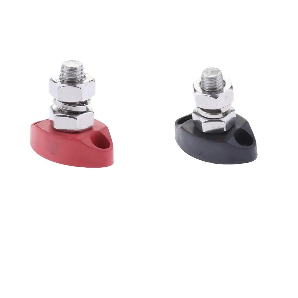 Stainless Steel Single Terminal Block Insulated Power Post Connector for Marine RV Truck Car Parts