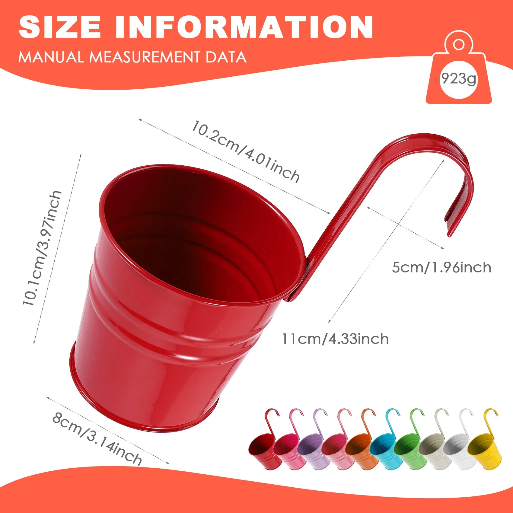 吊り下げ式フラワーポット10個パック-13cm-バルコニーポット-ミニツール付きフラワーポット-吊り下げポット-バルコニーガーデン