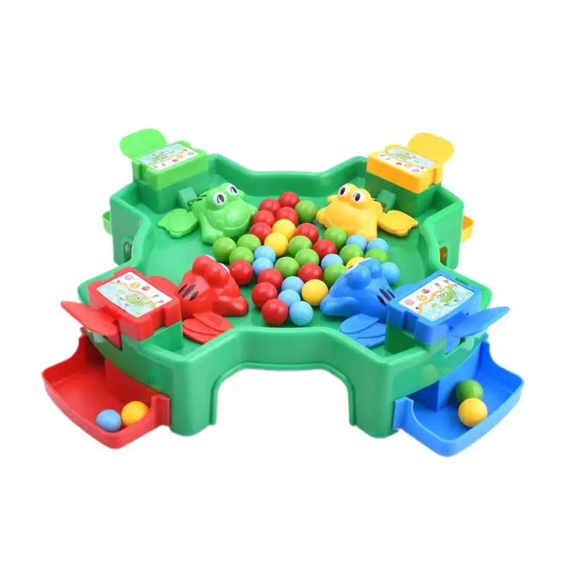 Hungry Frog Game Interactive Desktop Eating Bead Game Preschool Tabletop Toy Intense Quick Reflexes Game Fine Motor Training Toy