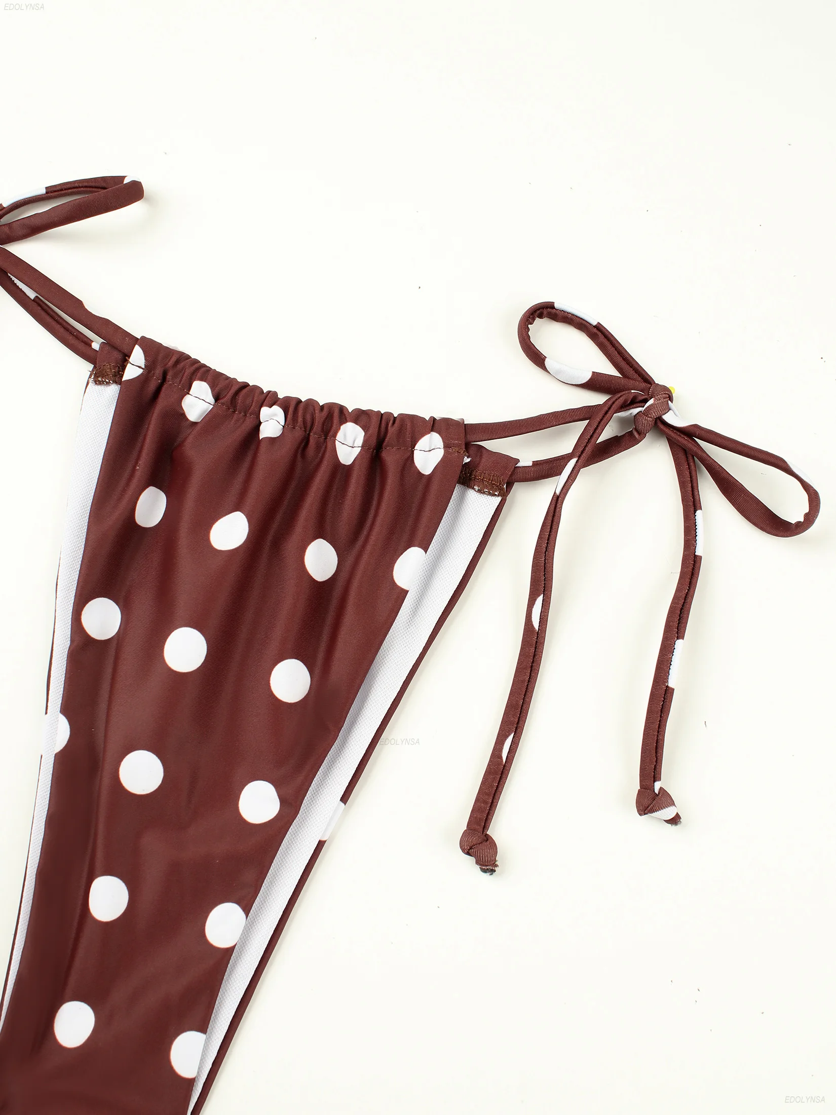 Traje de baño elegante sin tirantes, Bikini de lunares de 3 piezas, falda para la playa elegante de cintura alta, nuevo traje de baño con vestido tipo pareo K271