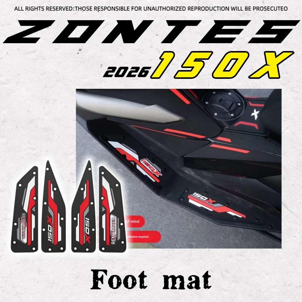 

For 2026 ZONTES 150X motorcycle foot pads, rubber anti-slip, non-destructive modification accessories.