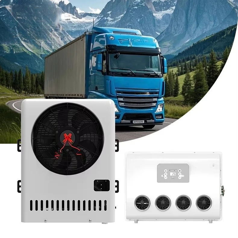 مكيفات هواء سبليت 12 فولت تيار مستمر للتحكم عن بعد لشاحنة تخييم سيارة RV #5