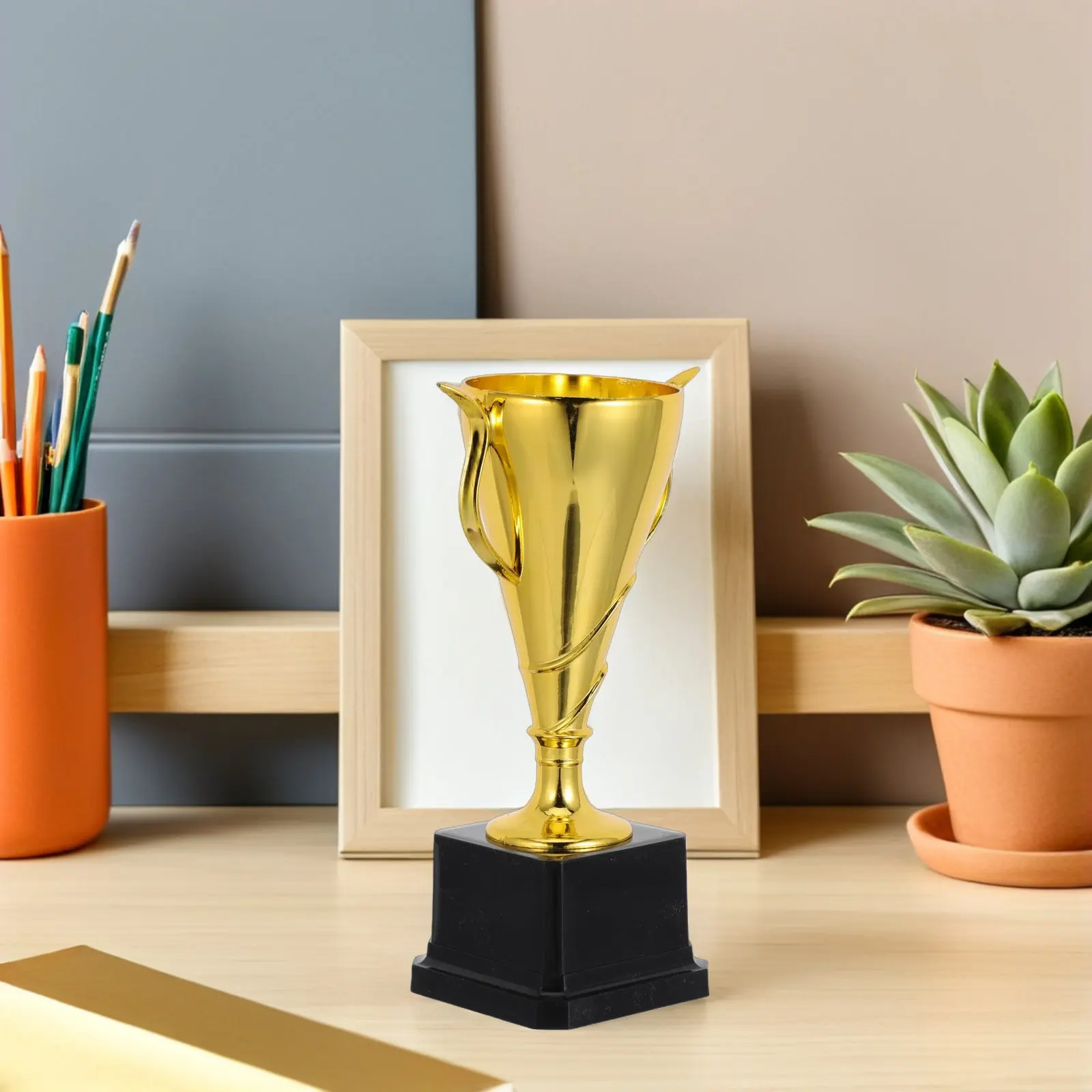 Gold Award Trophy Student Sports Competition Lightweight Plastic Cup Football Basketball First Place School Reward Party Favor view 4