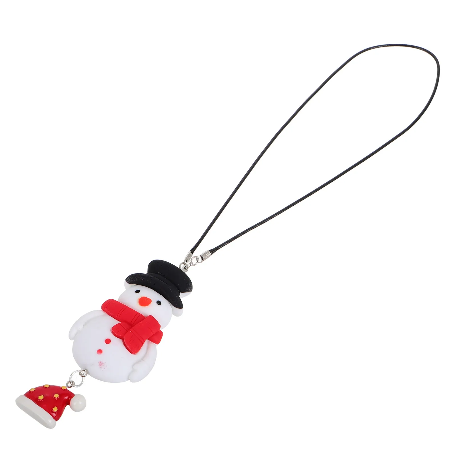 

Snowman Pendant Car naments Cute Snowman Hanging Charms Christmas Tree Decor Durable Resin Rearview Mirror Accessories Auto