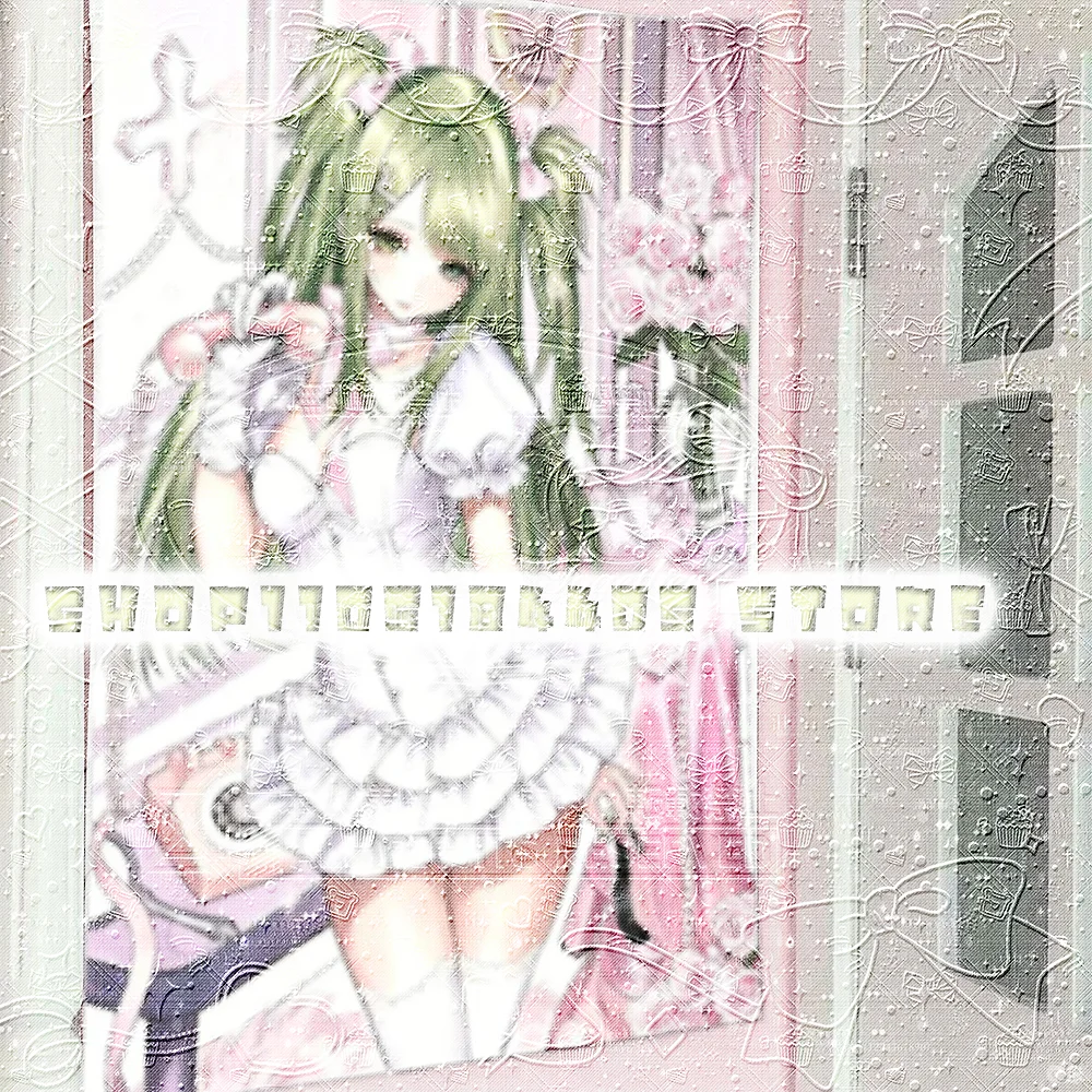 ジライケイ Jiraikei Fresh Lime Green Twin Tail Maid Anime Tapestry Joyce やみかわいい Yami Kawaii ハラジュク Harajuku Rorita Soft Pastel Pink Fl