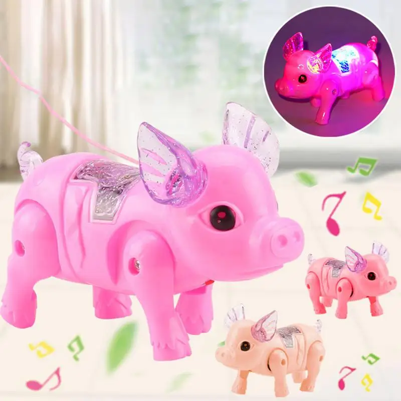 

Walking Pig Toy Electronic Toy Pig With Music And Lights Interactive Pig Pet Toy Piglet Gift Toys For Children Baby Kids Pets