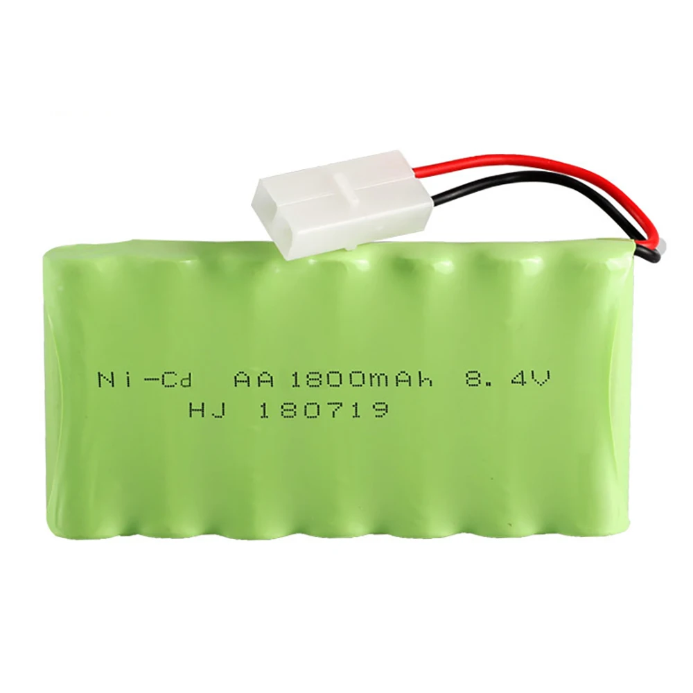 8.4v 1800mah Ni-Cd Battery For Rc Toy Car Boat Gun Trucks Trains Tank Rc Toy Model Battery Aa Ni-Cd 8.4v Batteries Pack 2PCS/Lot