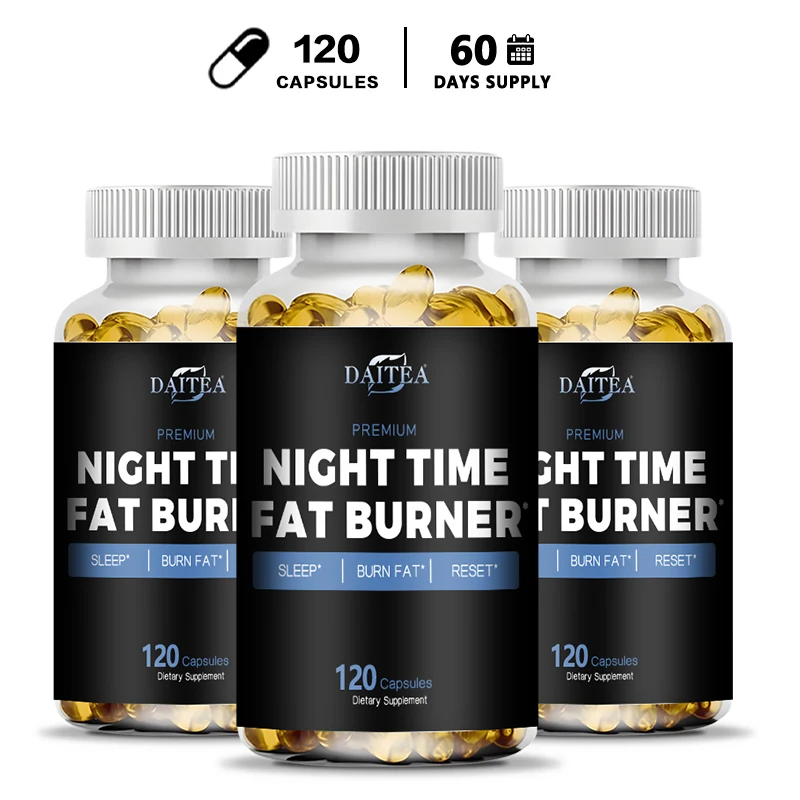 Nighttime Fat Burner Supplement - Supports Cardiovascular and Digestive Health, Benefits Sleep Quality, Weight Management