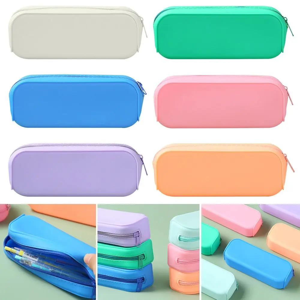 New Colorful Creative Stationery Box Storage Box Silicone Pencil Case Pencil Bag