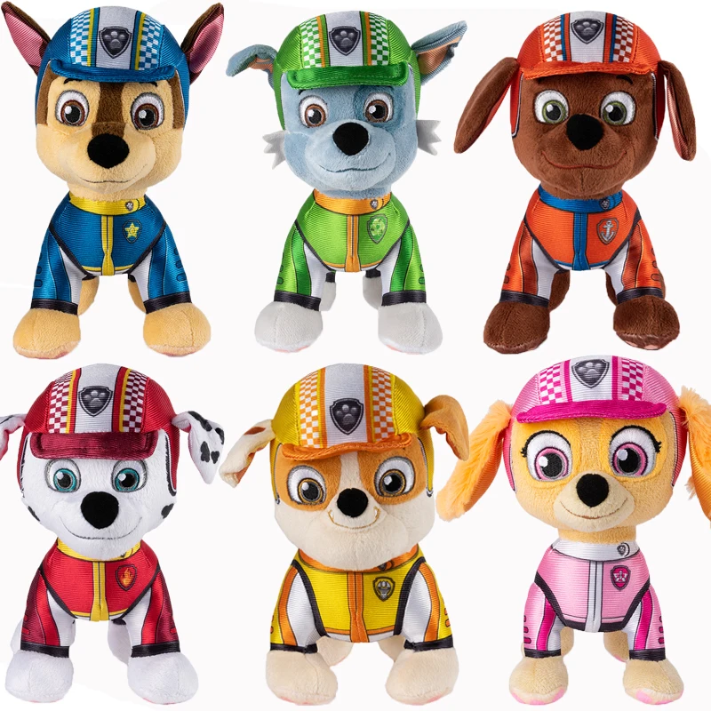 Original Paw Patrol Ready Race Rescue 15-18cm Plush Toy Chase Marshall Skye Rullbe Rocky Zuma Children Christmas Gift Anime Doll