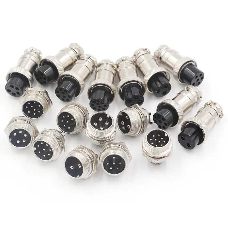 Aviation Plug and Socket Connector GX12 16 20-2/3/4/5/6/8/10/12 Core Cable Aviation Plug Connector
