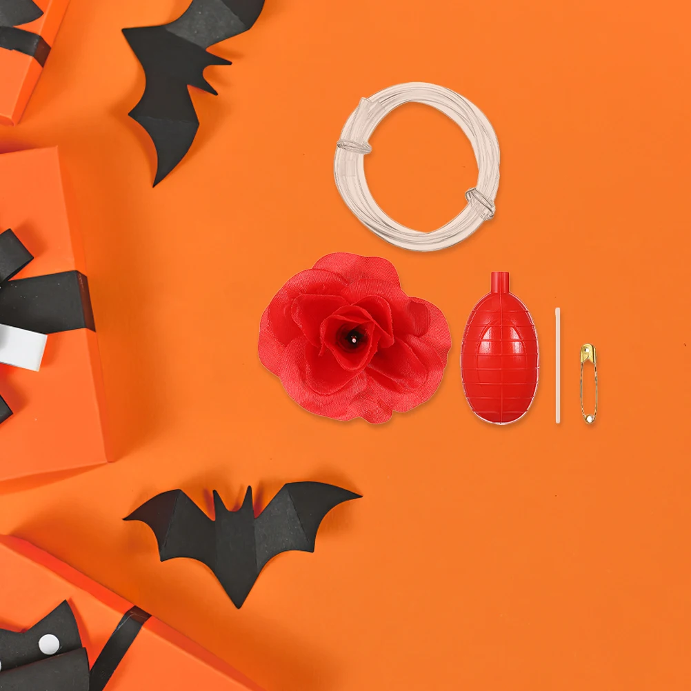 

4Pcs Lifelike Squirting Rose Prank Flower for April Fool Day Halloween Party Jokes Water Spray Trick Red Artificial Fun Gift