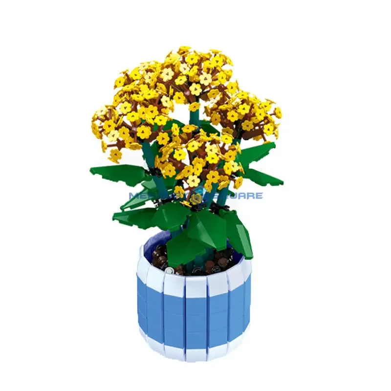 Jonquile Flower Potted Plant MOC 92364 Indoor and Office Decor Decoration Building Blocks Bricks High Tech Toys Girls Gifts