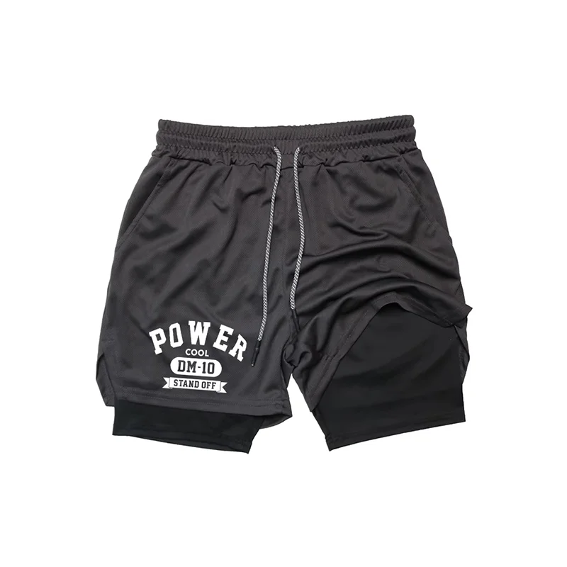 Men's Anime Hunter x Hunter Gym Shorts Bilayer 2-in-1 Breathable Quick-drying Absorb Sweat Sports Short Gym Jogging Pants df0577