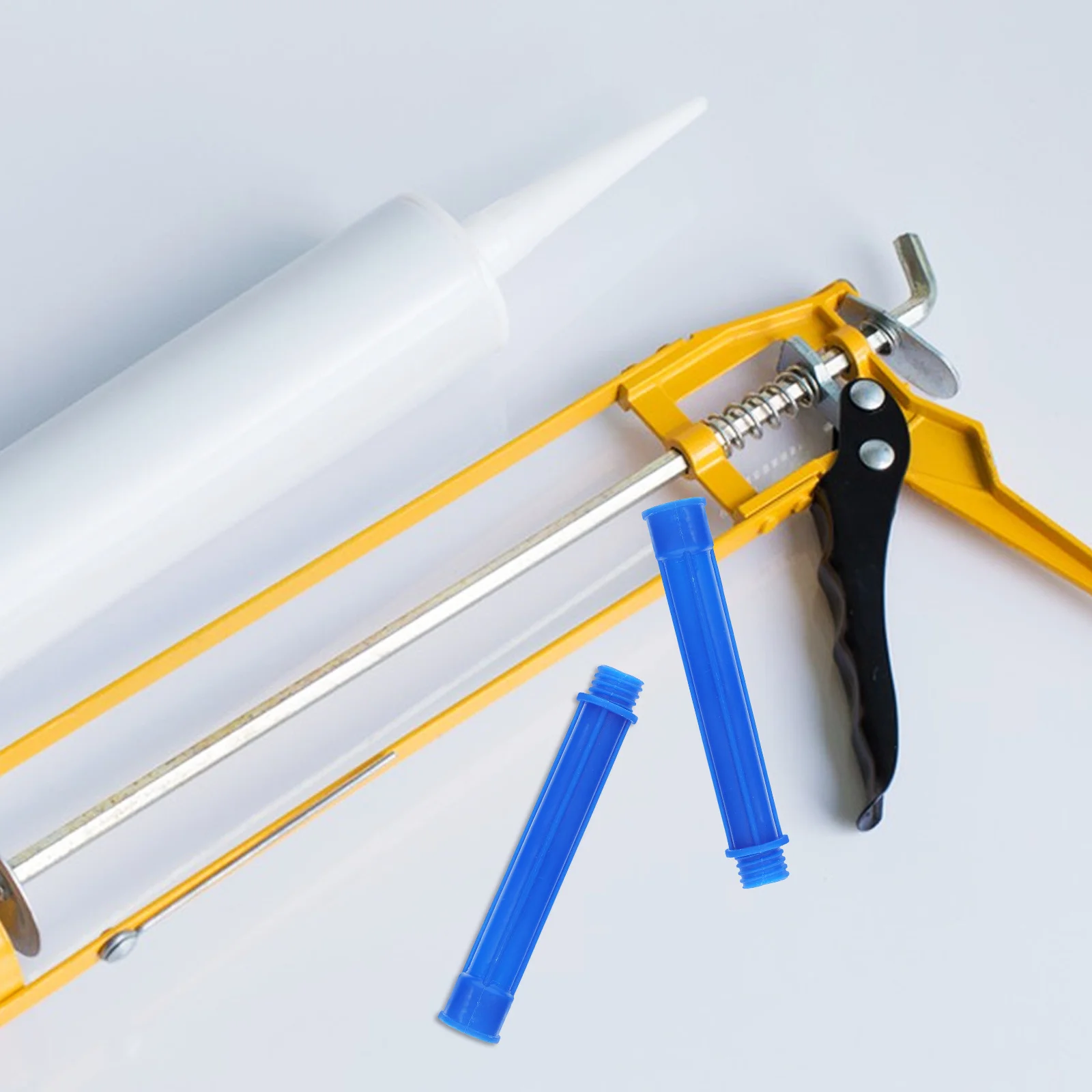 Extensor de bico de calafetagem para pistola de calafetagem elétrica, alcance estendido, reutilizável, tubo de extensão de ponta de calafetagem, controle de precisão, 4 unidades