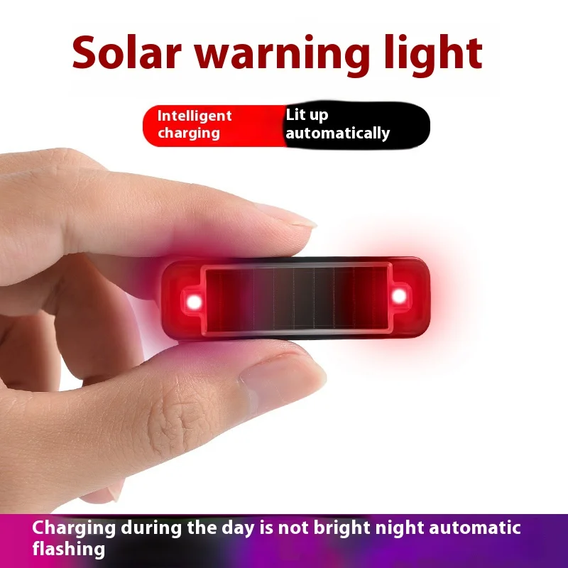 

Automotive solar anti-theft light warning light, anti-tailgating, no wiring, middle network breathing flashing light